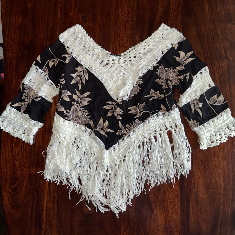 Women’s Boho Crochet Fringe Coverup